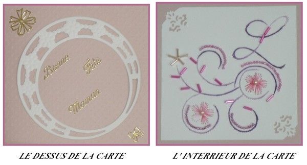 CARTE BRODEE  INITIALE LE  L 