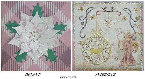 CARTE BRODEE  NOËL