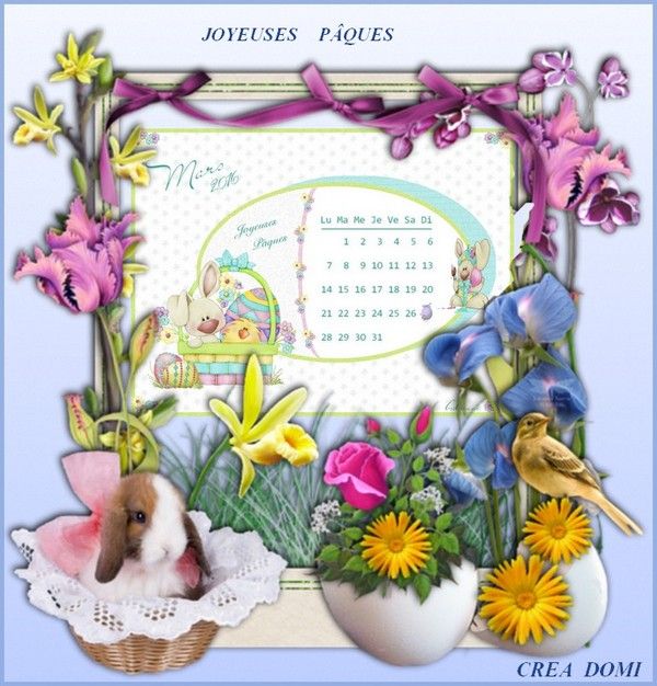 CALENDRIER PÂQUES POUR VOUS 