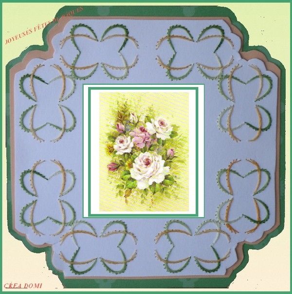 CARTE BRODEE PRINTEMPS